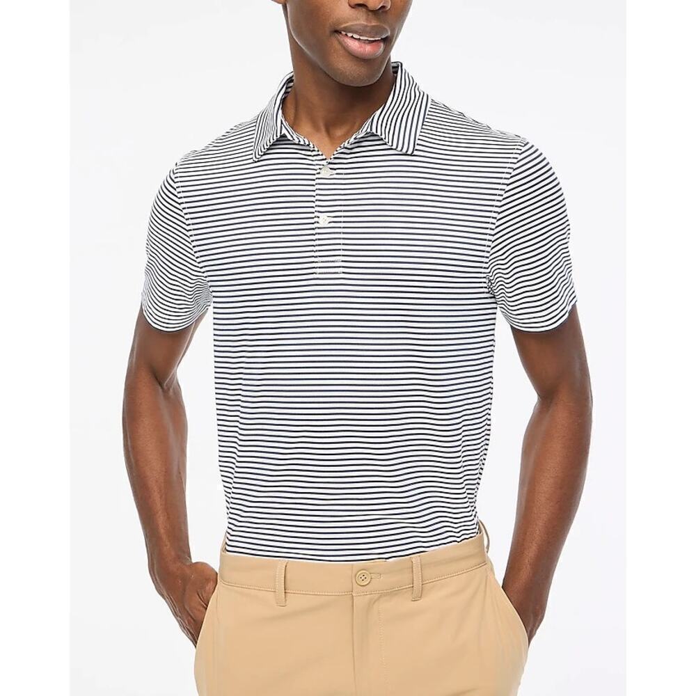 J.Crew Striped Performance Polo Shirt Men’s Size XL Golf Casual